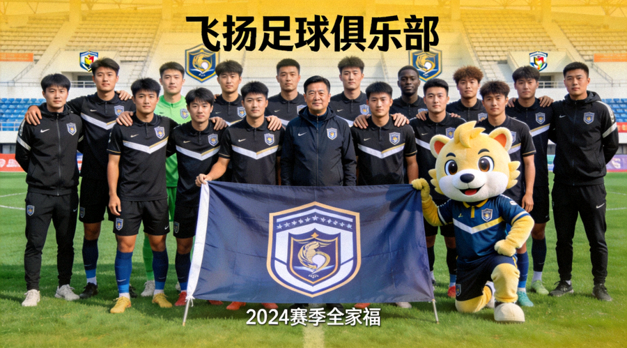 足球俱乐部球队集体合影展示团队精神
